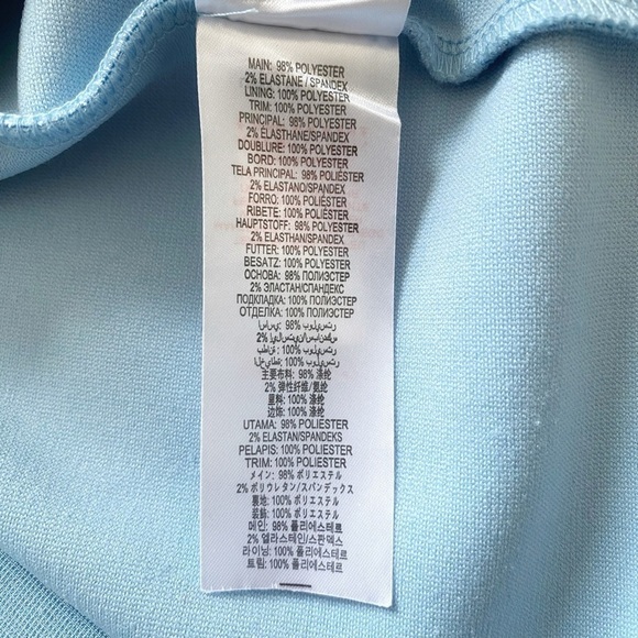 LIPSY LONDON BABY BLUE WHITE EMBROIDERED PEPLUM MINI COCKTAIL DRESS - 10 - Picture 9 of 9